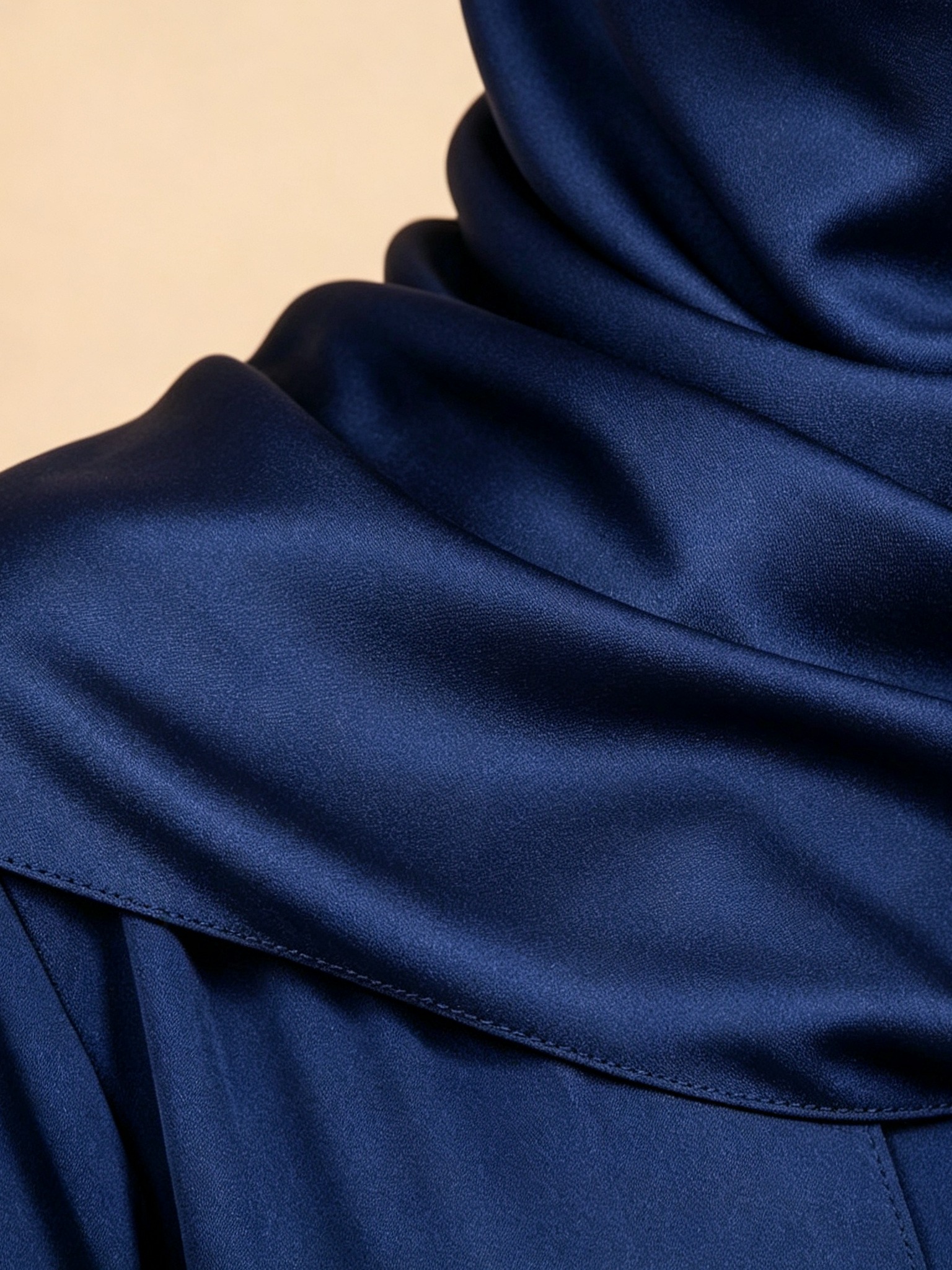 Navy Blue Solid Hijab