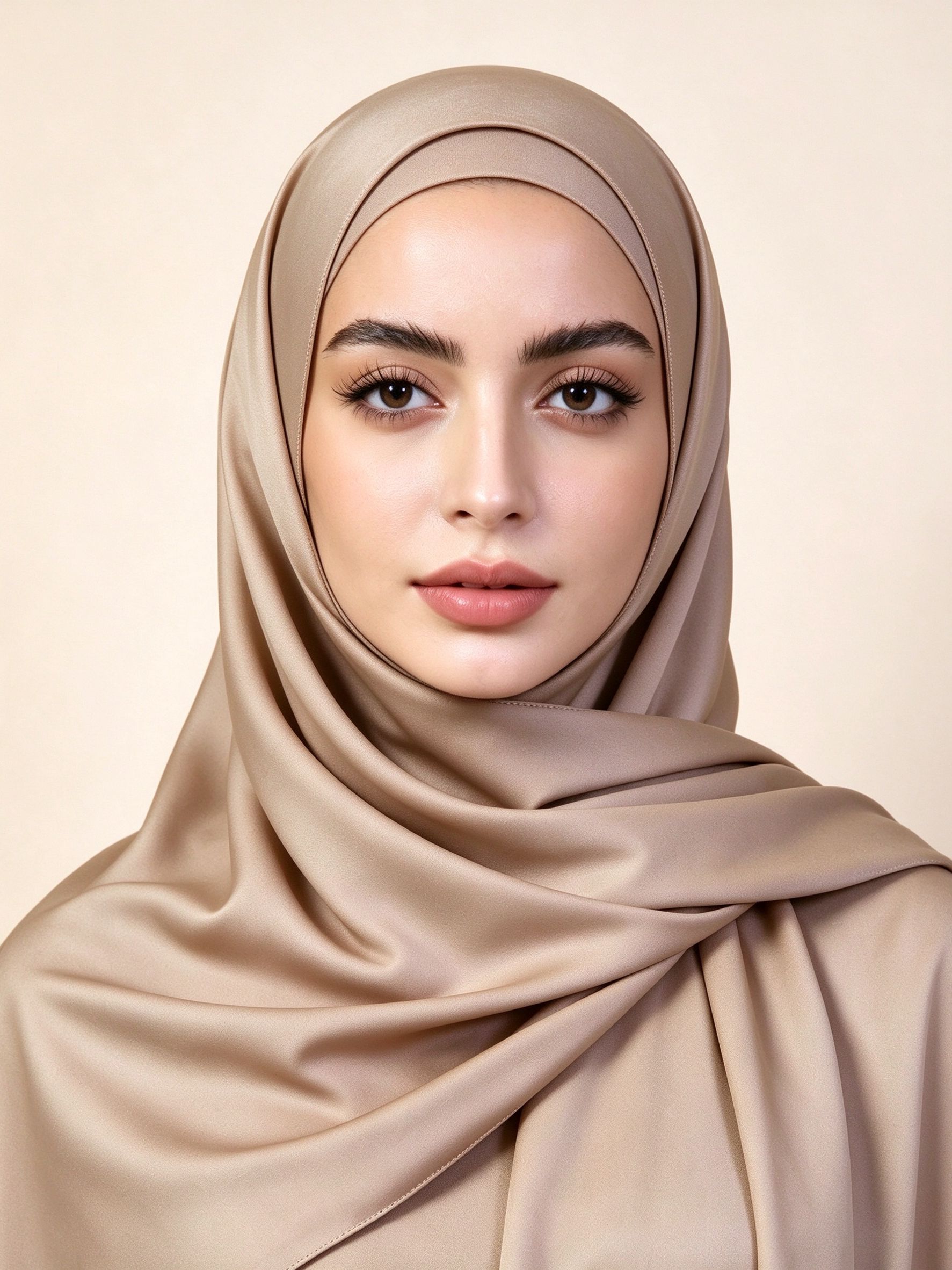 حجاب سادة كاكي