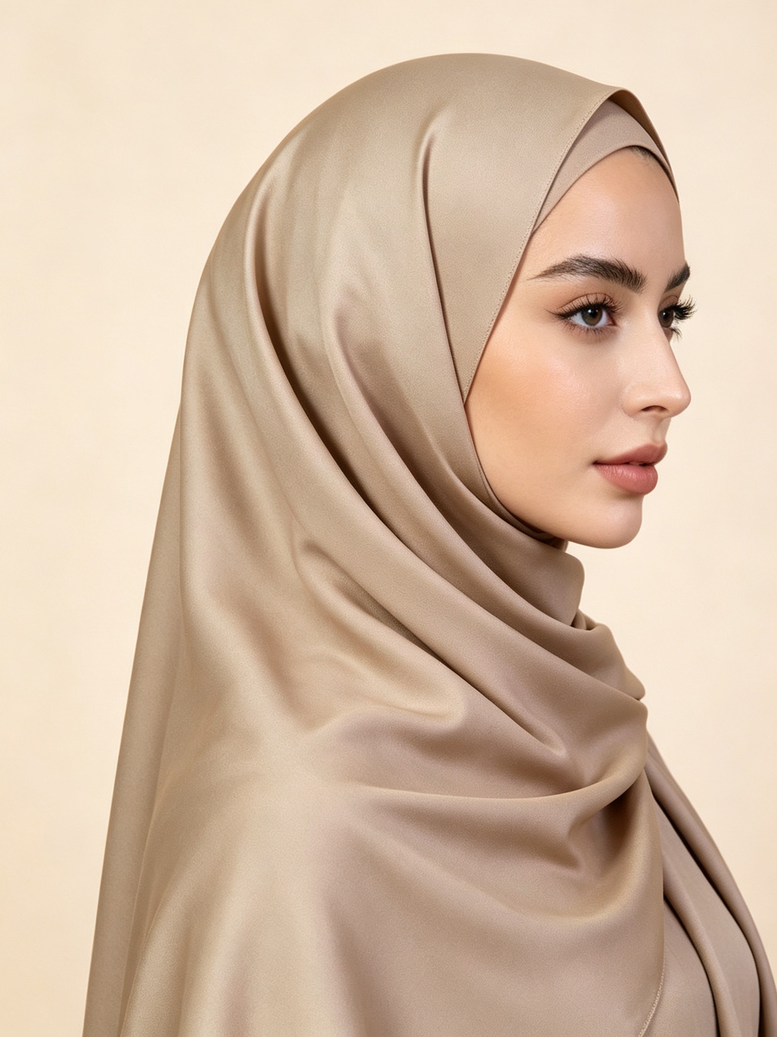 حجاب سادة كاكي