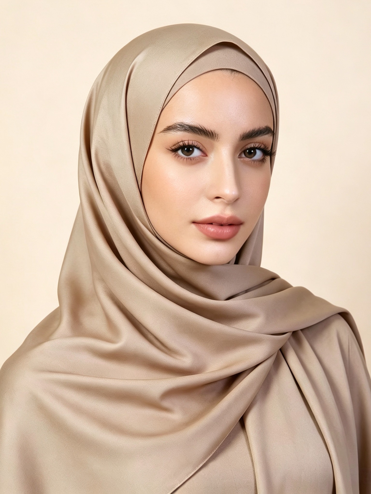 حجاب سادة كاكي