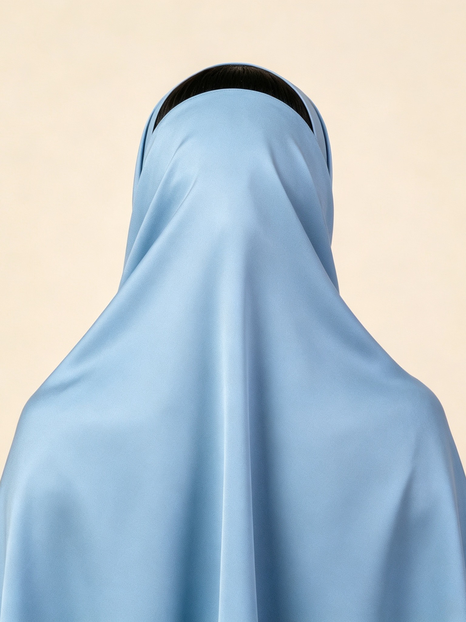 Blue Solid Hijab