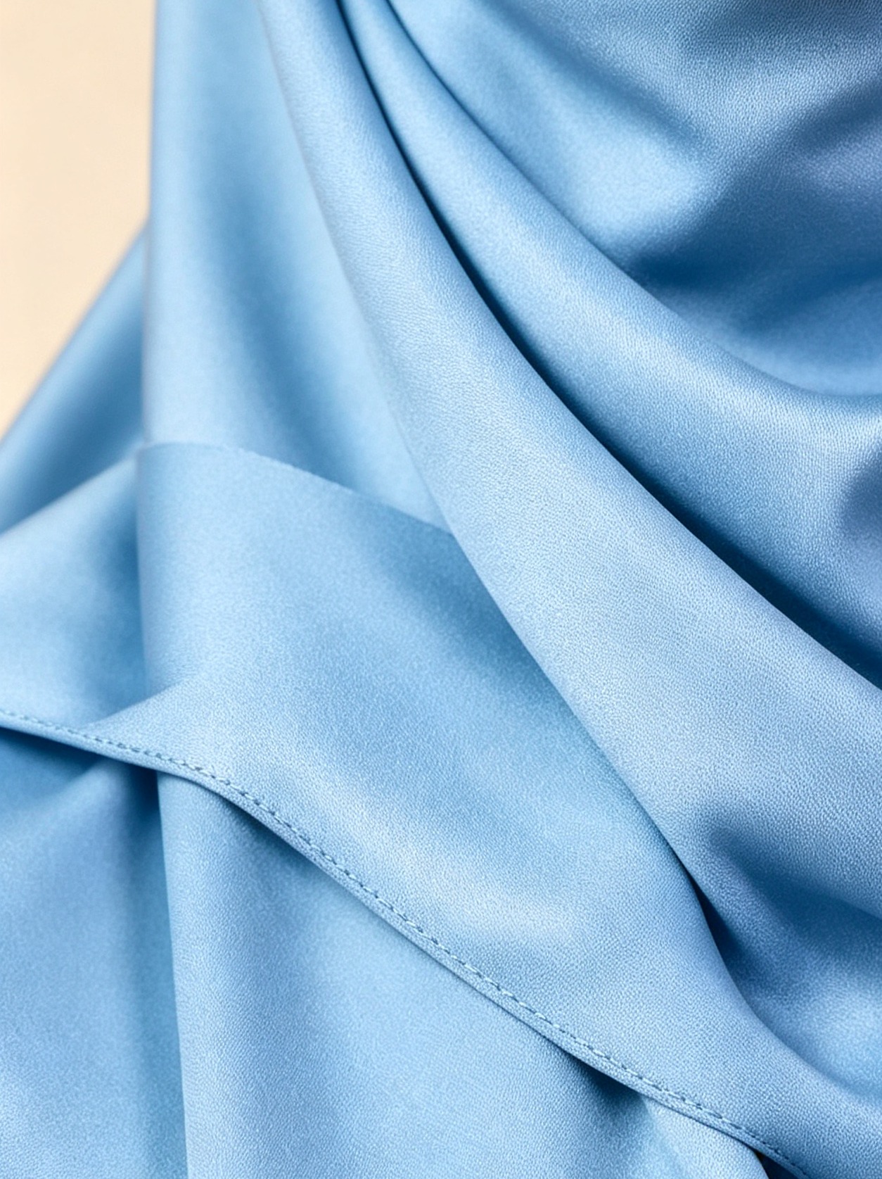 Blue Solid Hijab