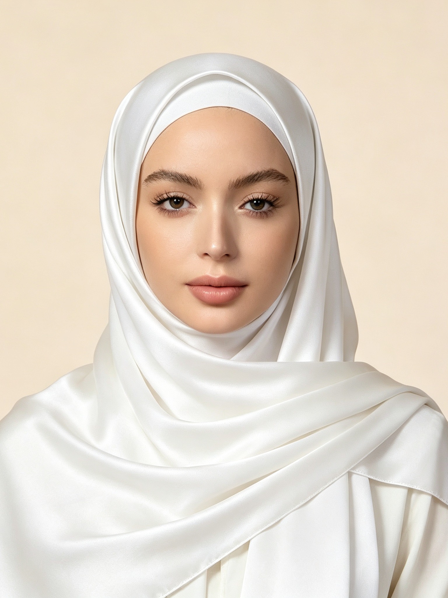 White Solid Hijab
