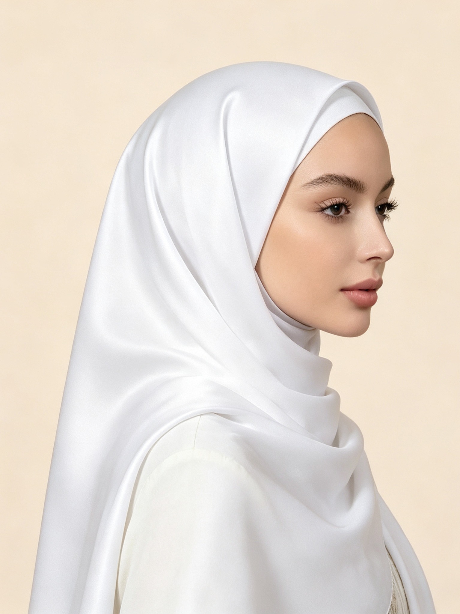 White Solid Hijab