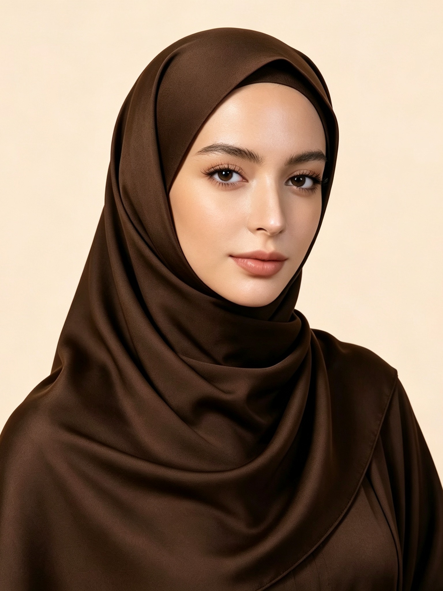حجاب سادة بني قهوة