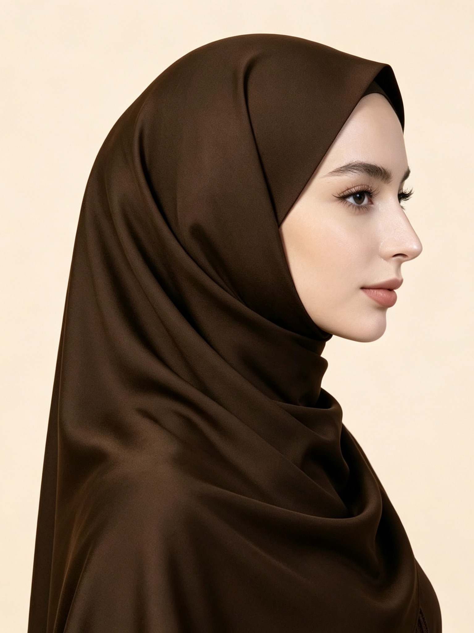 حجاب سادة بني قهوة
