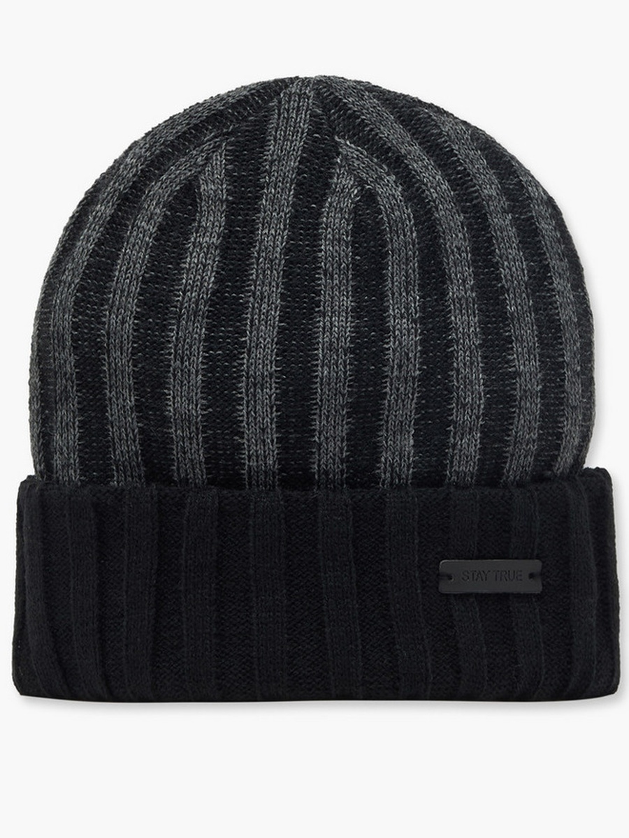 Set of 2 - Men Beanie with Turn-Up Hem