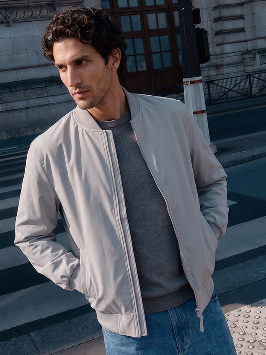 Bomber Jacket with Pockets