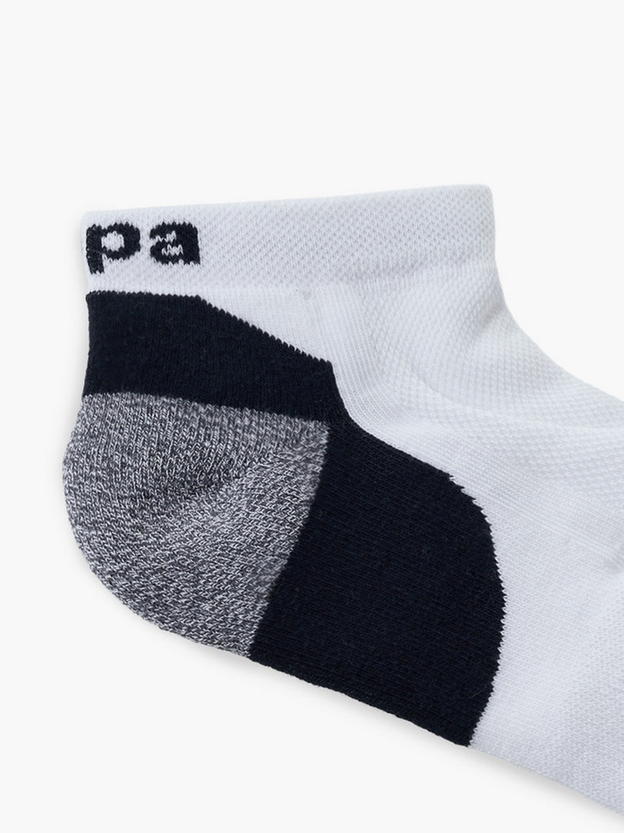 Men Ankle Socks with Colourblock Design - Set of 3