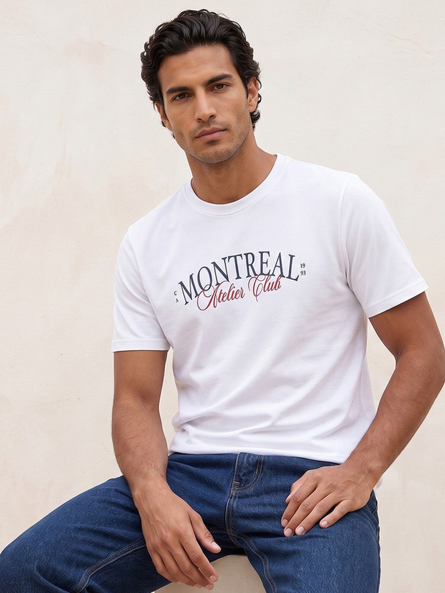 Regular Fit Cotton Crew Neck T-Shirt