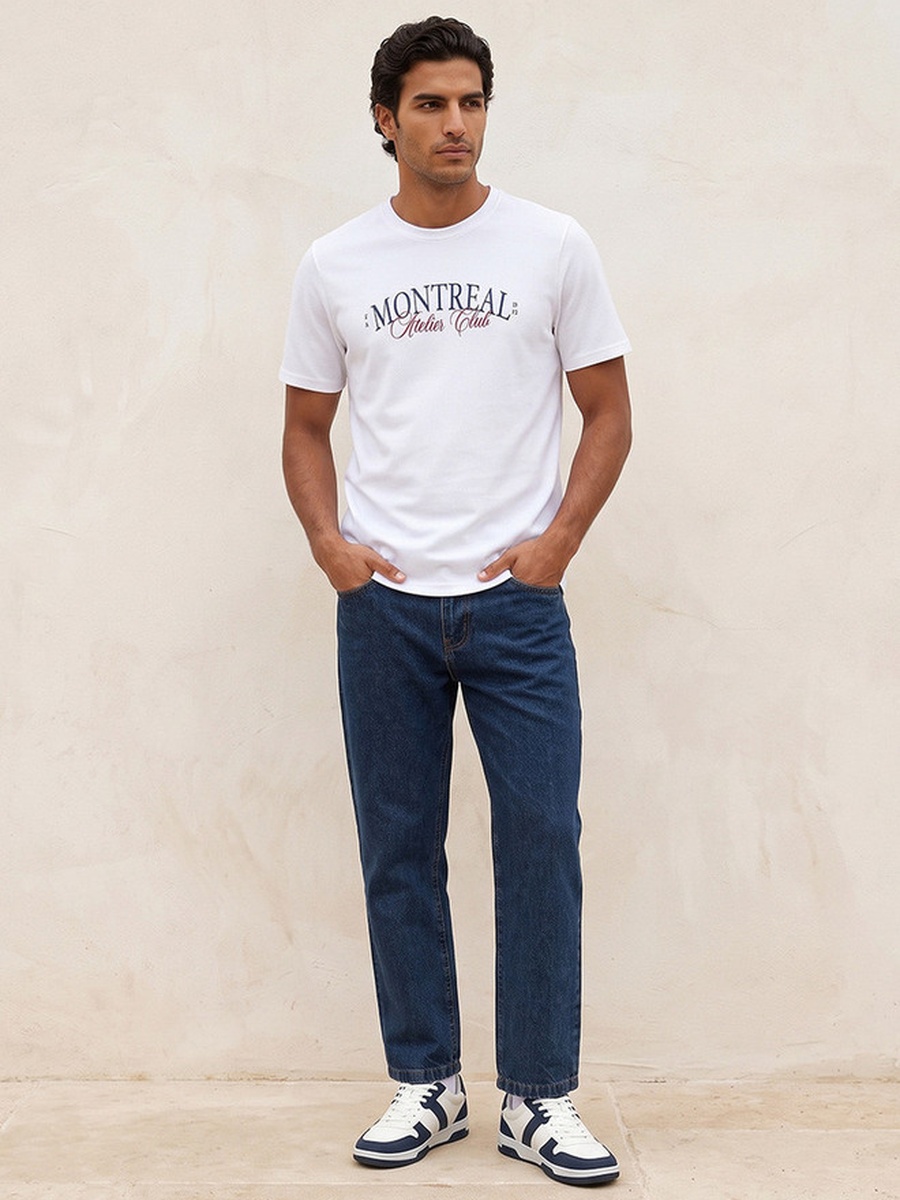 Regular Fit Cotton Crew Neck T-Shirt