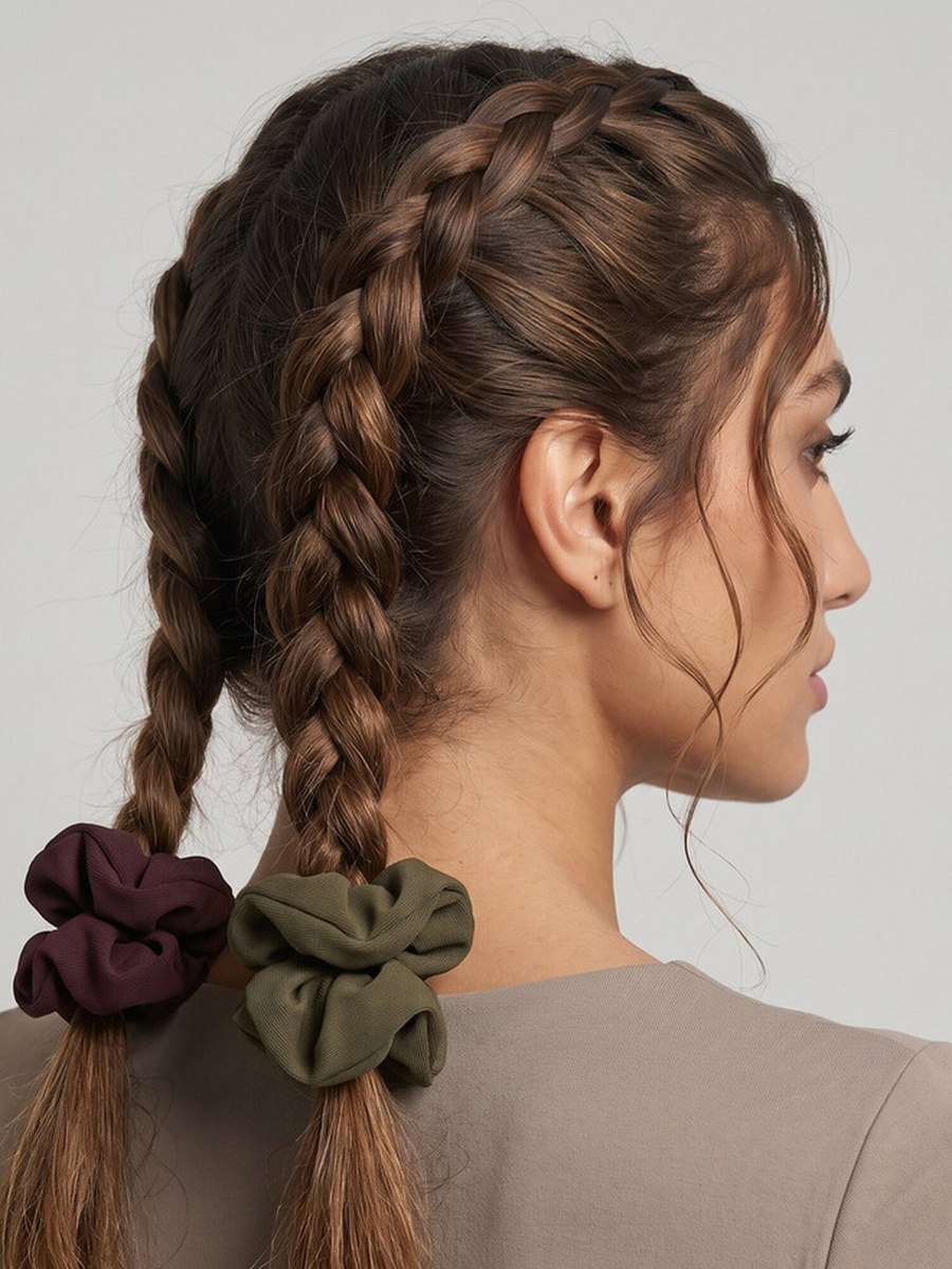 Pack of 4 Hair Scrunchie