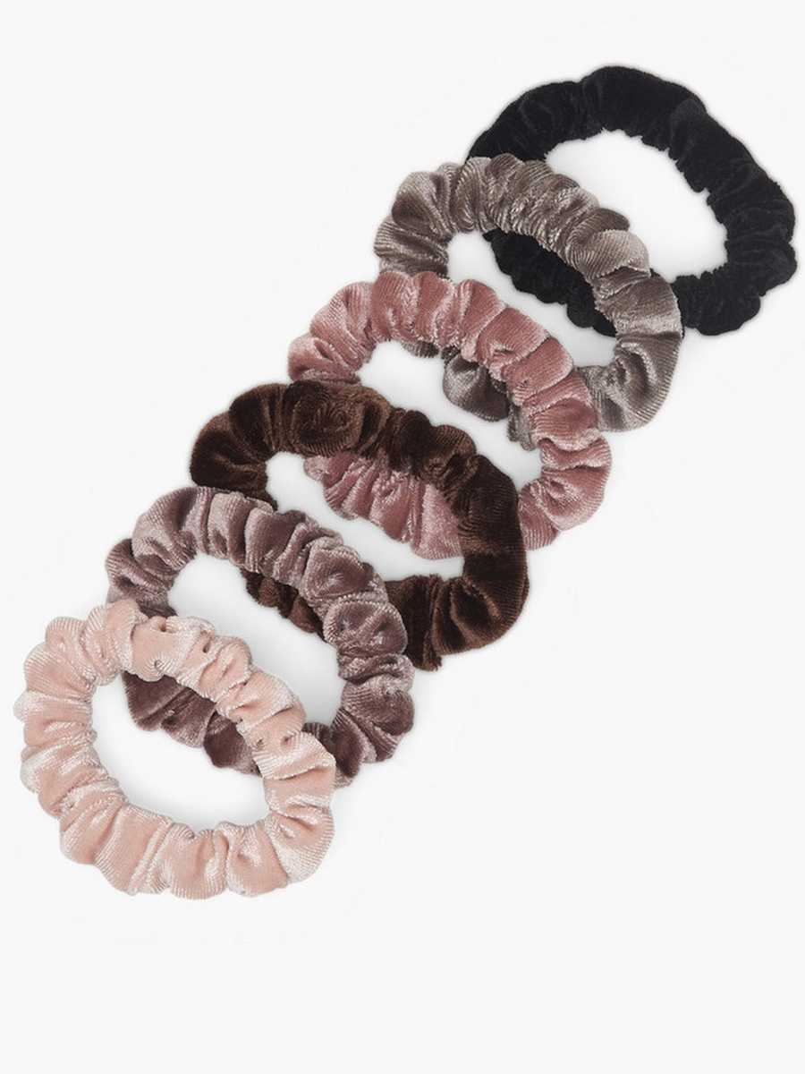 Pack of 6 Velvet Hair Scrunchie