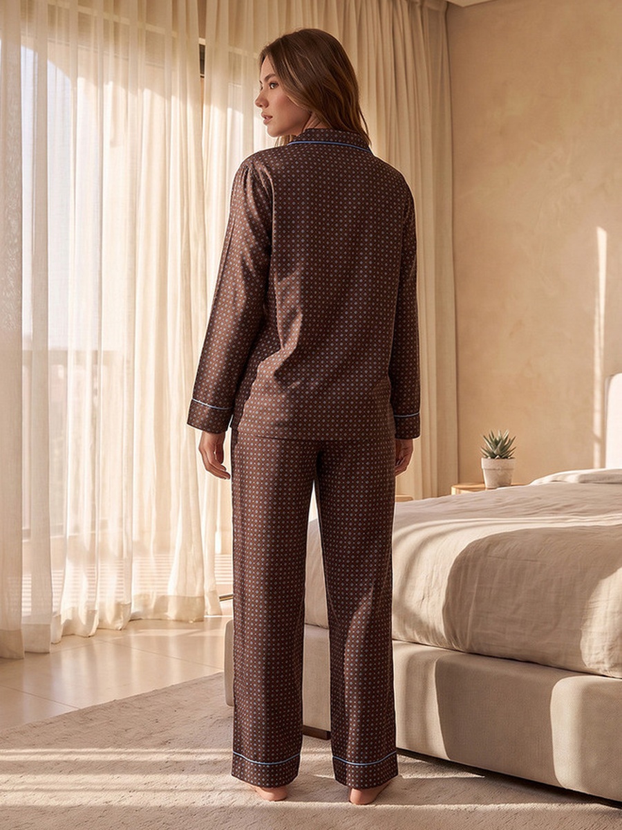 Viscose Floral Print Shirt and Pyjama Set