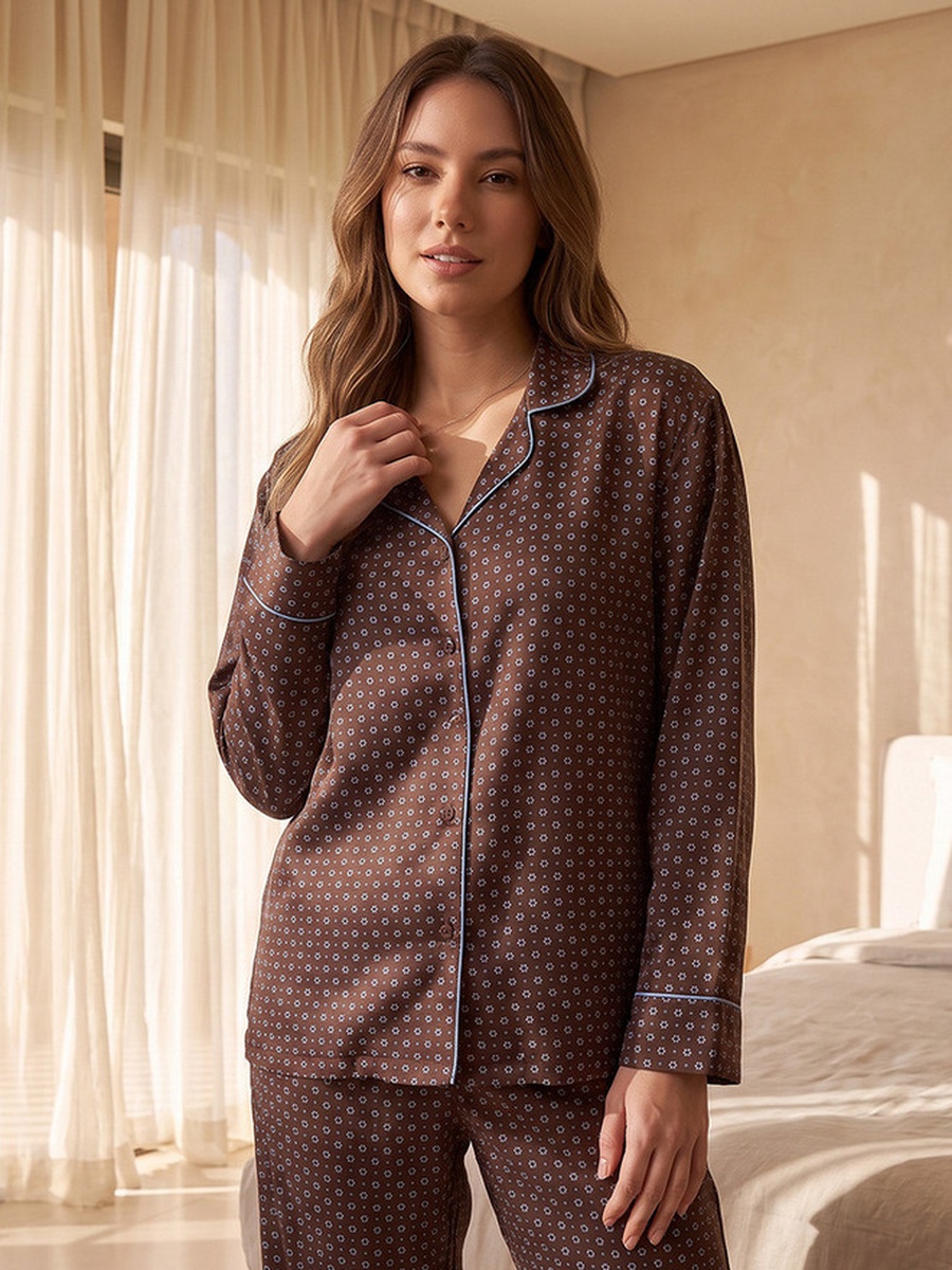 Viscose Floral Print Shirt and Pyjama Set