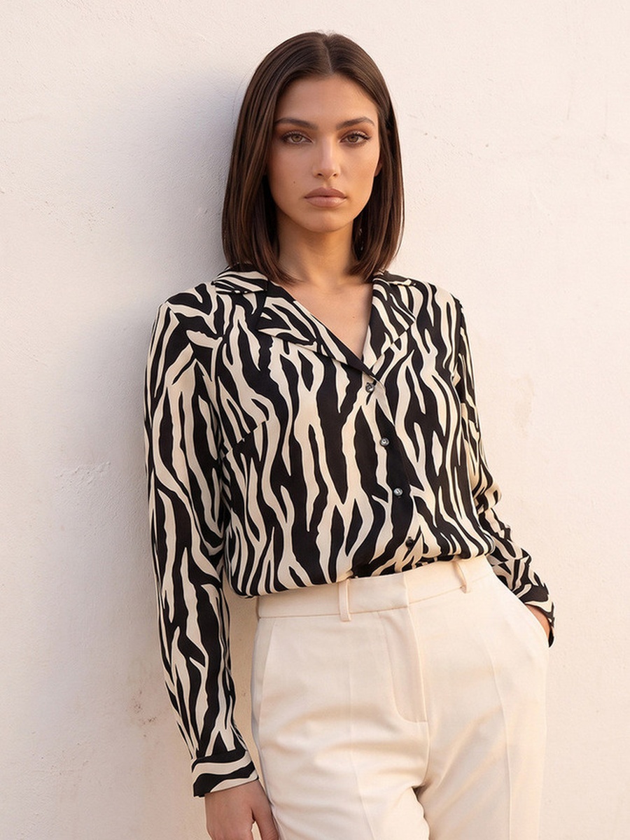 Shirt with Notch Collar