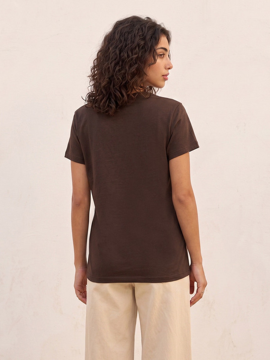 Cotton Slogan Print T-Shirt