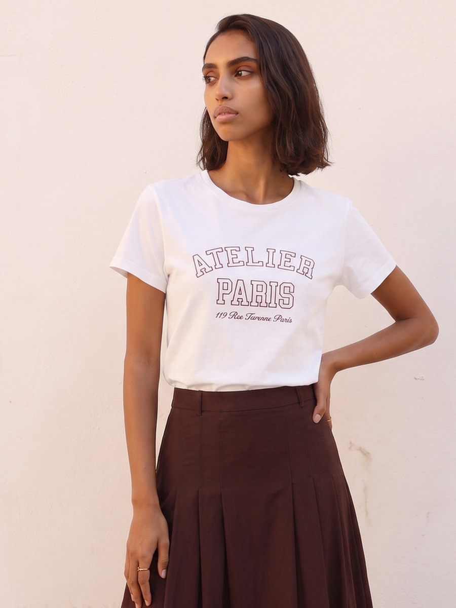 Cotton Slogan Print T-Shirt