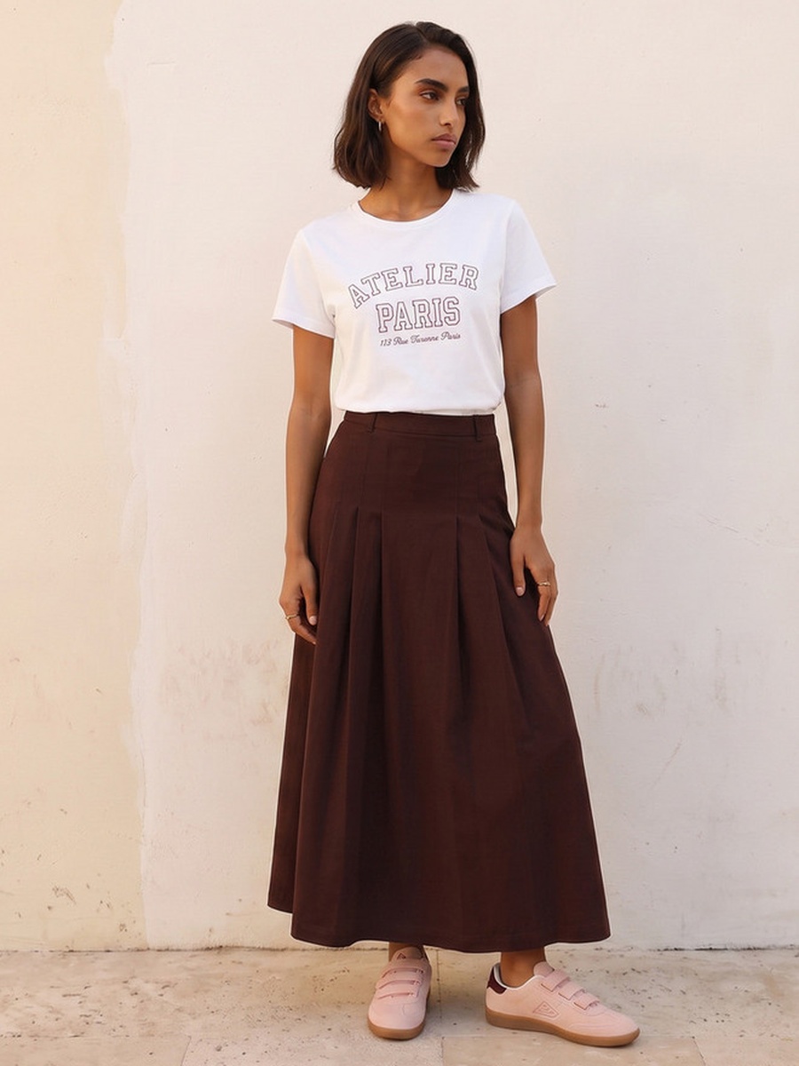 Cotton Slogan Print T-Shirt