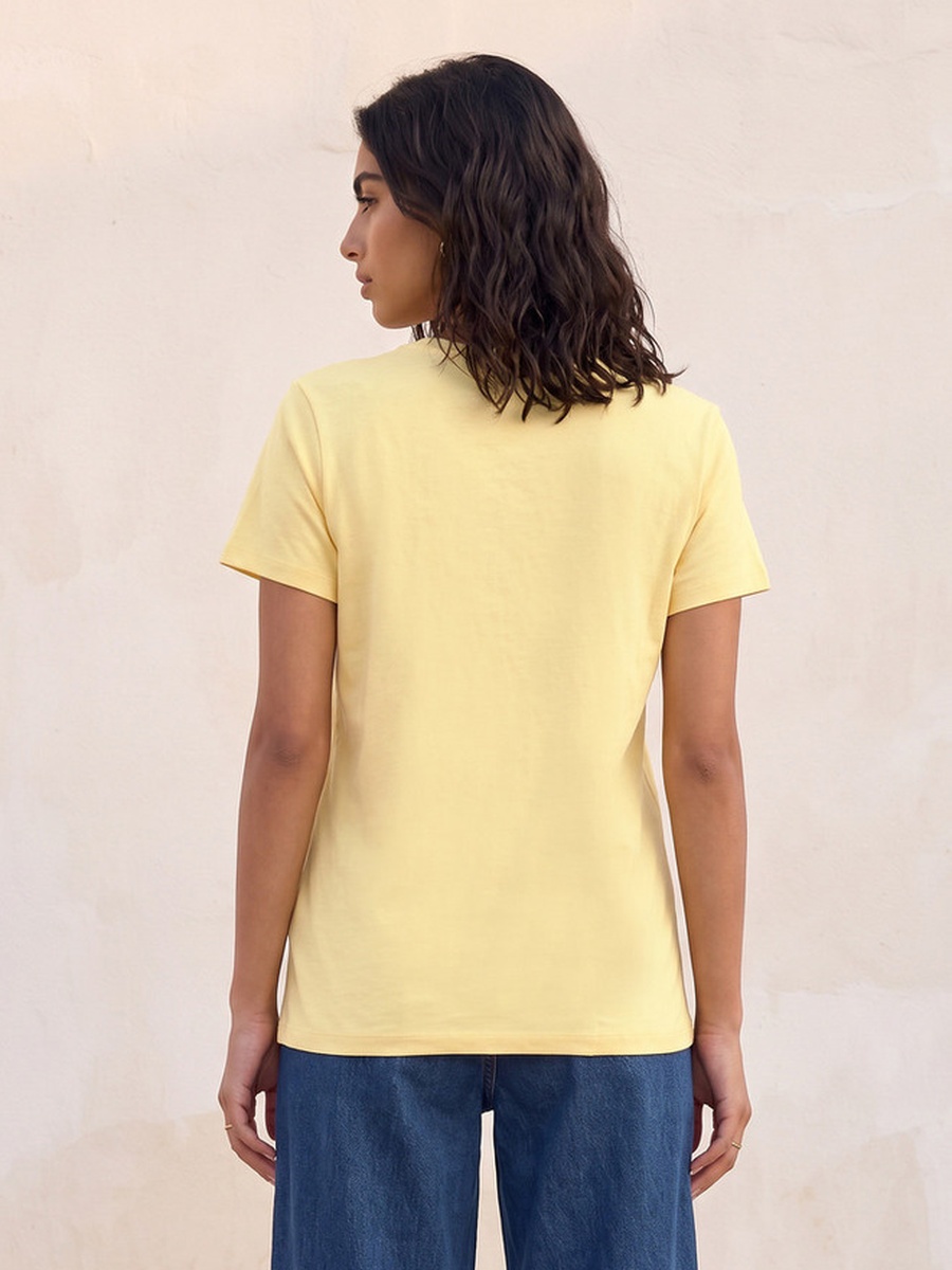 Cotton Slogan Print T-Shirt