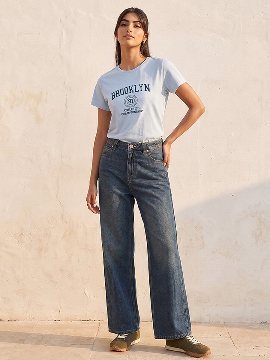 Cotton Brooklyn Print T-Shirt