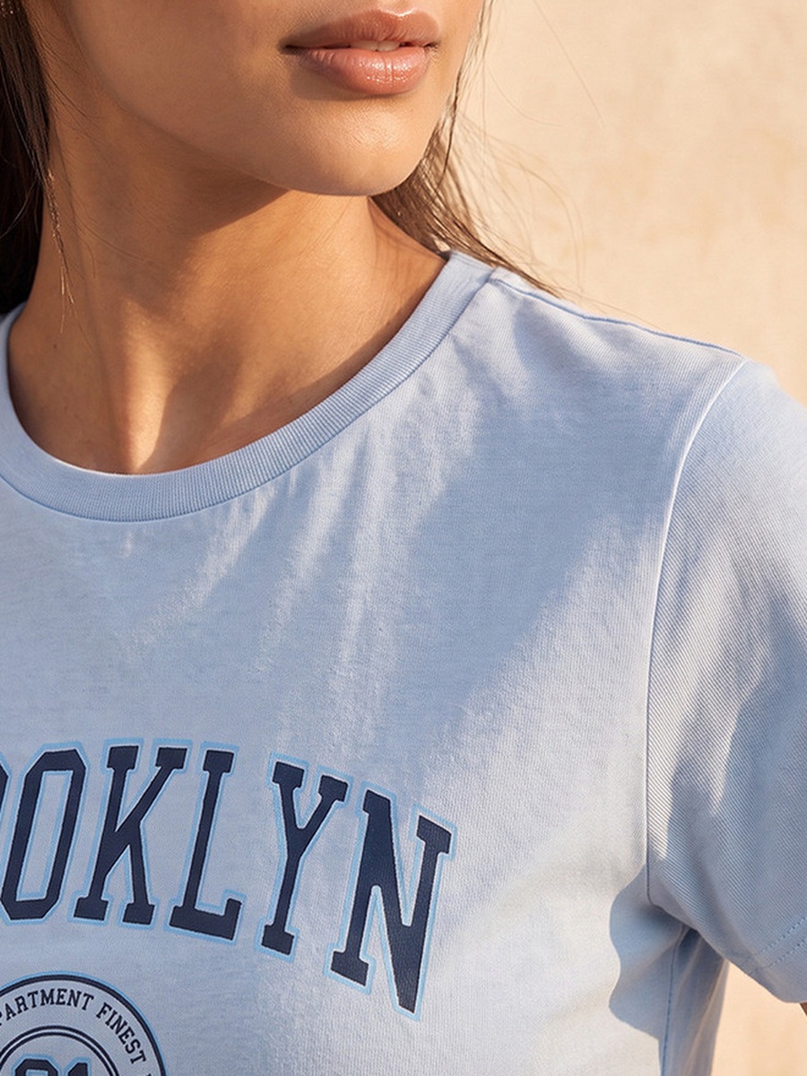 Cotton Brooklyn Print T-Shirt