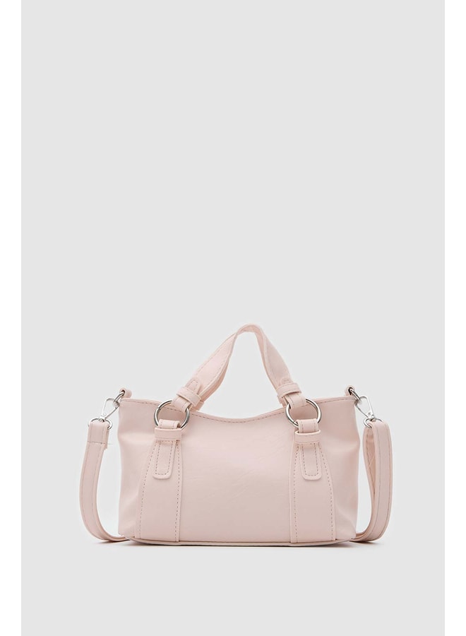 Pink Handbag with Zip Closure