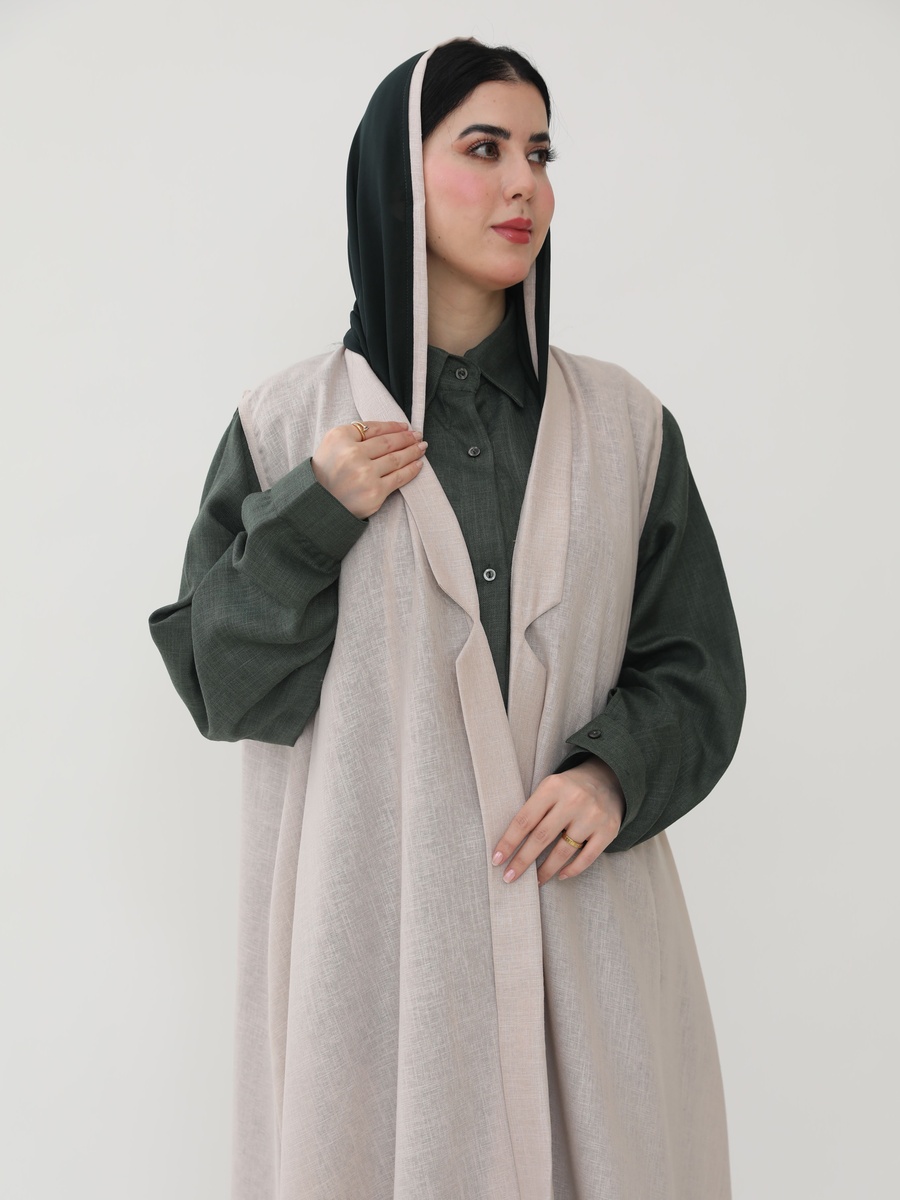 عباية سادة بيج