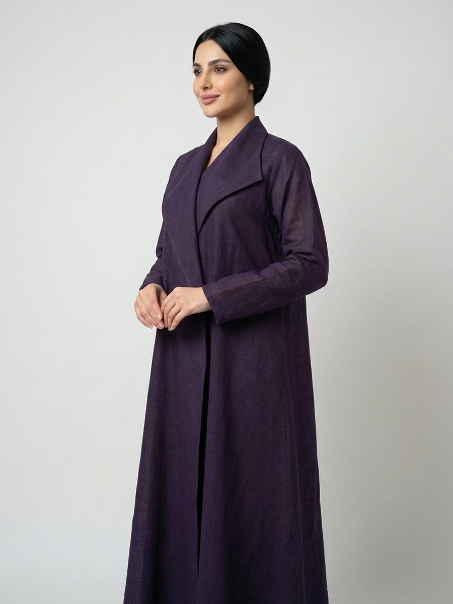 Purple Solid Abaya