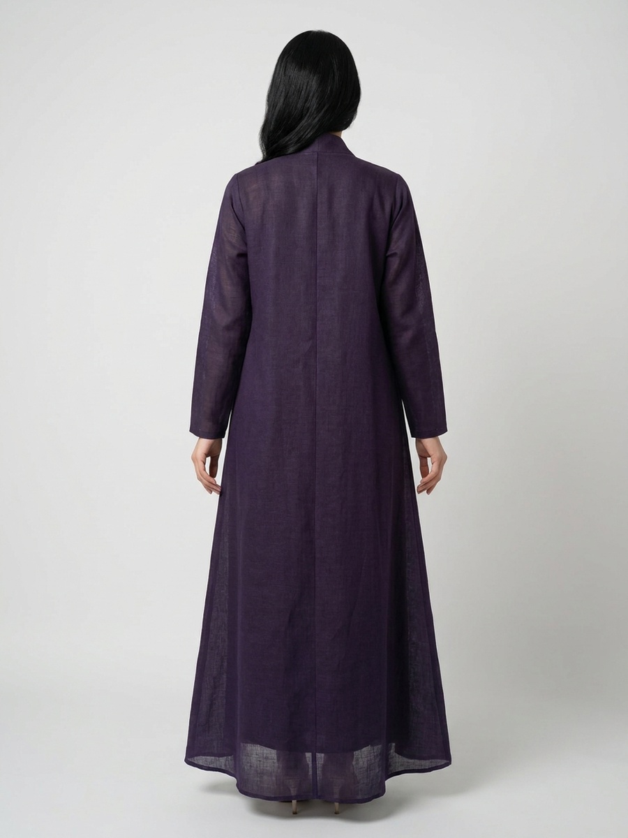 Purple Solid Abaya