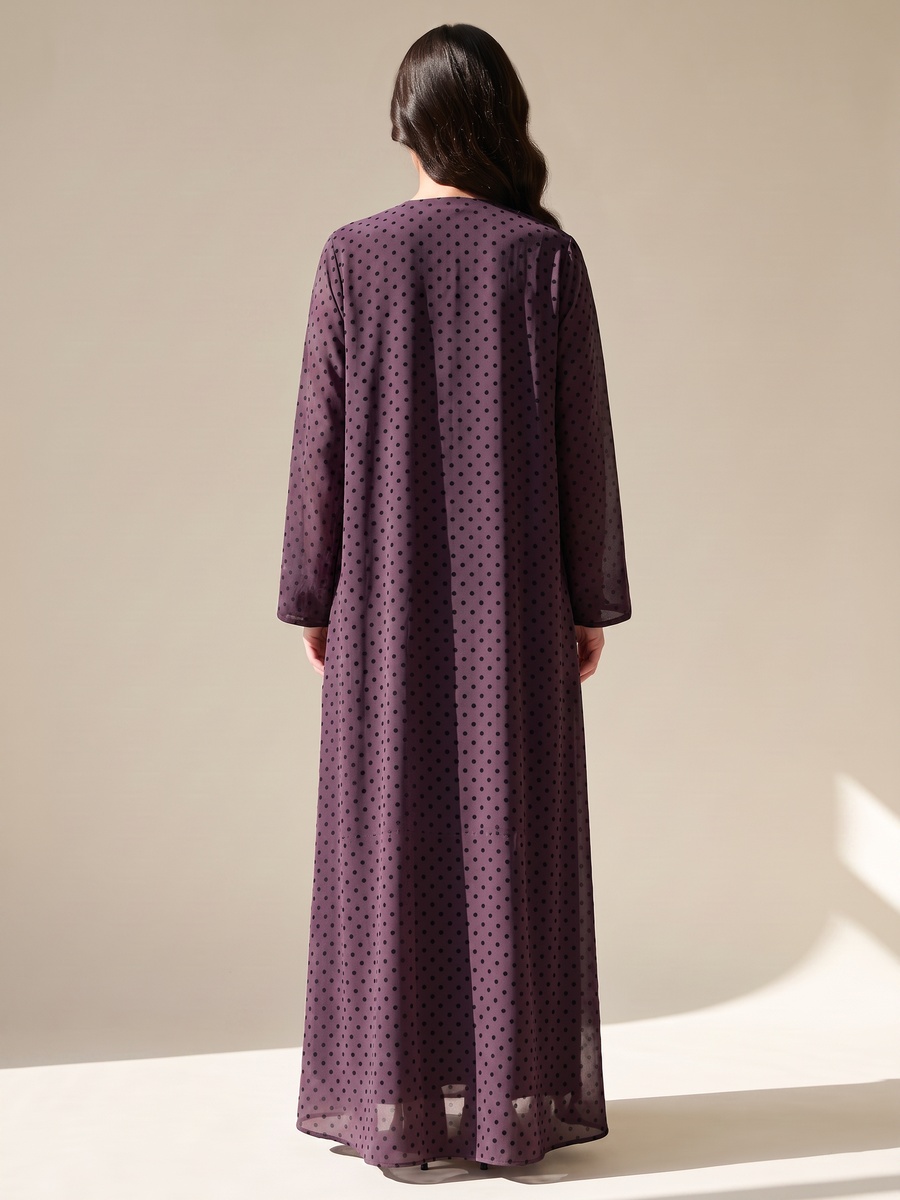 Purple Polka Dot Abaya