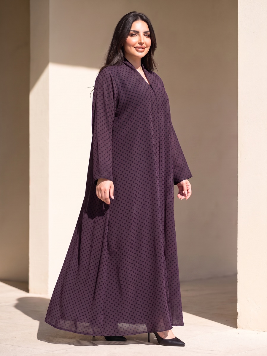 Purple Polka Dot Abaya