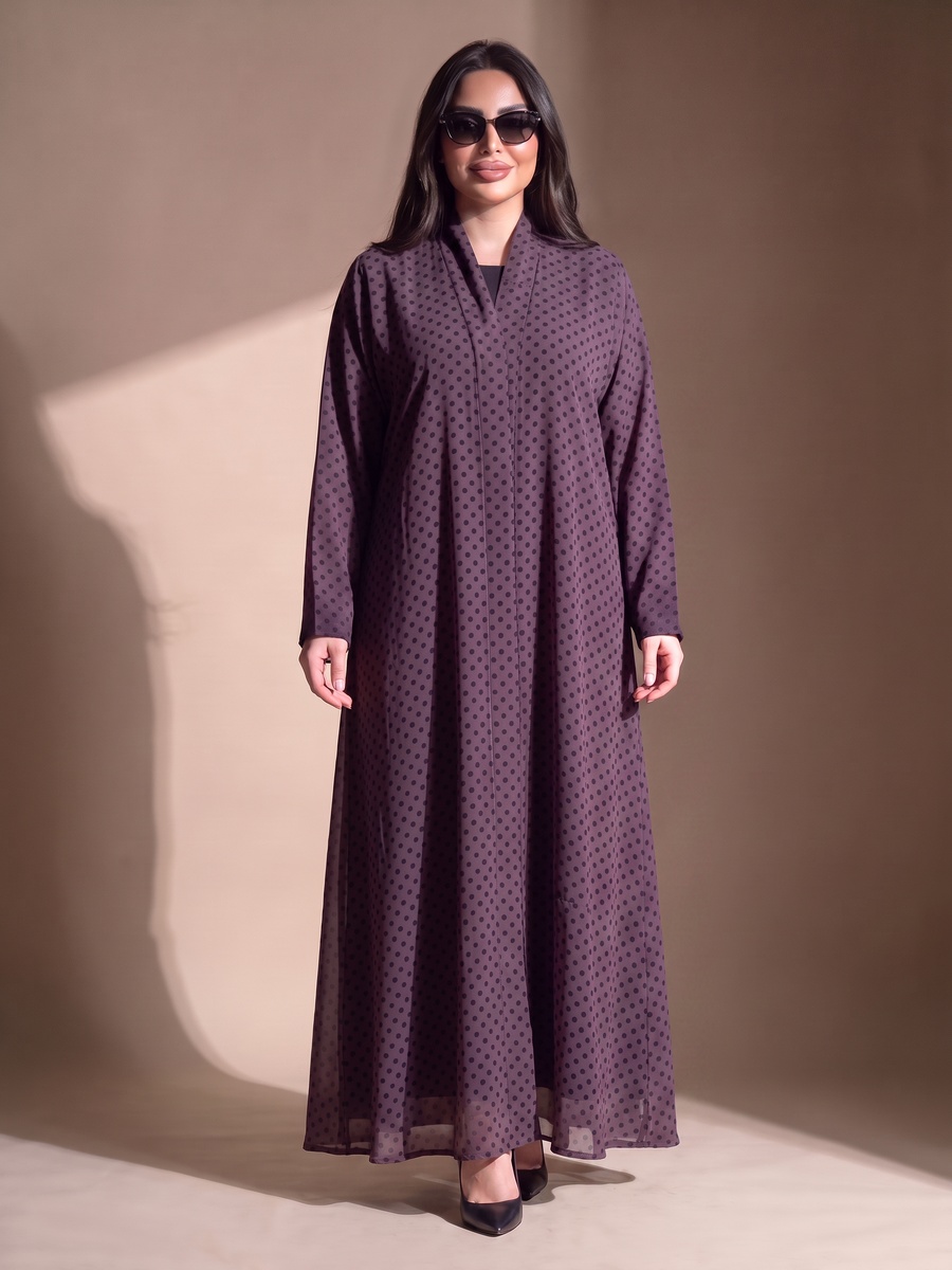 Purple Polka Dot Abaya