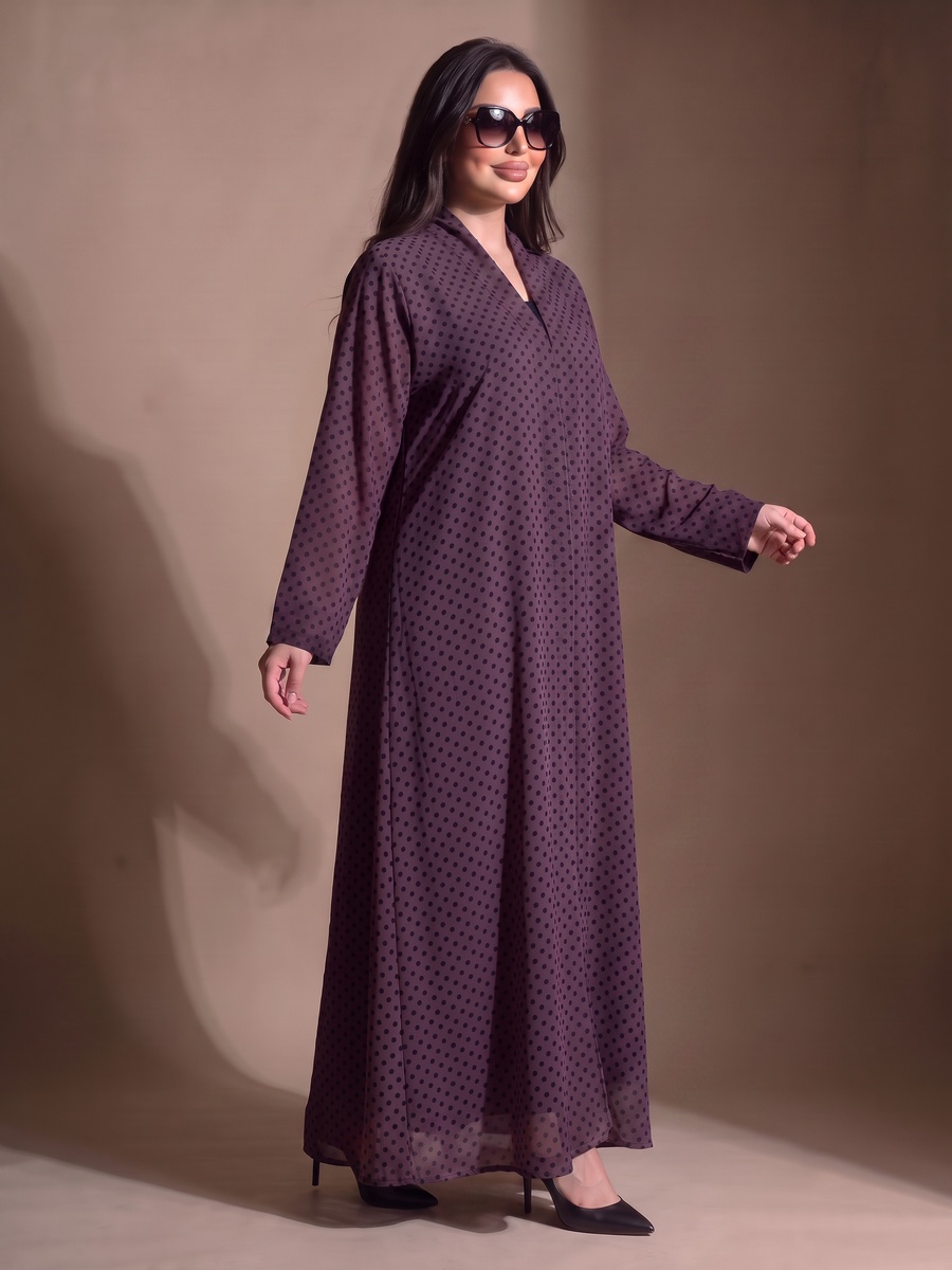 Purple Polka Dot Abaya