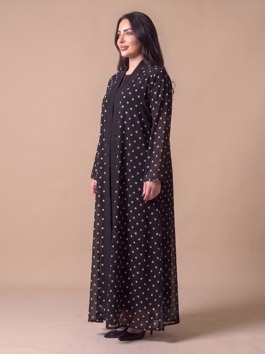 Black Polka Dot Abaya