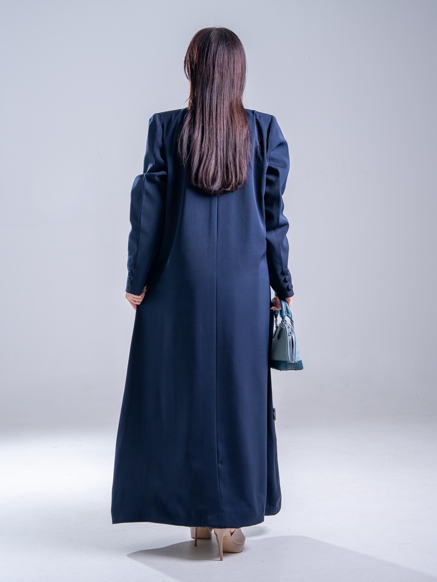 Navy Blue Solid Abaya