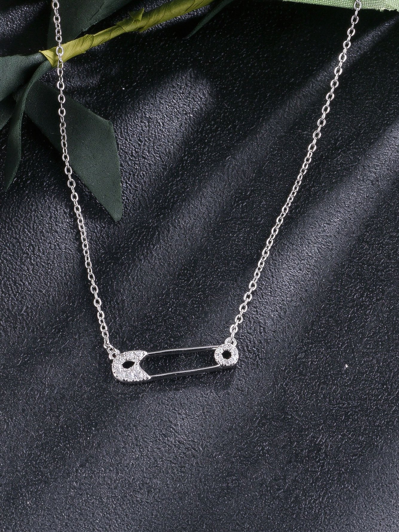 Silver Crystal Delicate Necklace