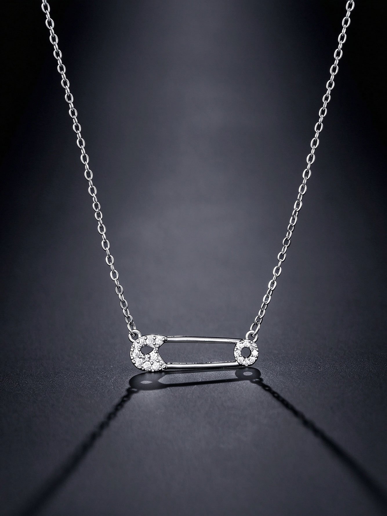 Silver Crystal Delicate Necklace