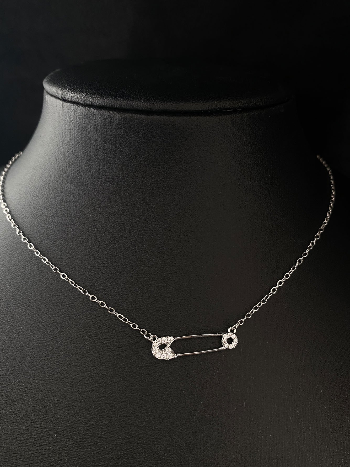 Silver Crystal Delicate Necklace