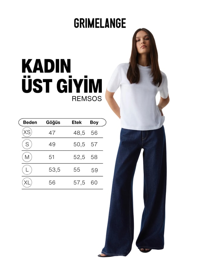 White Solid Round Neck Regular T-Shirt