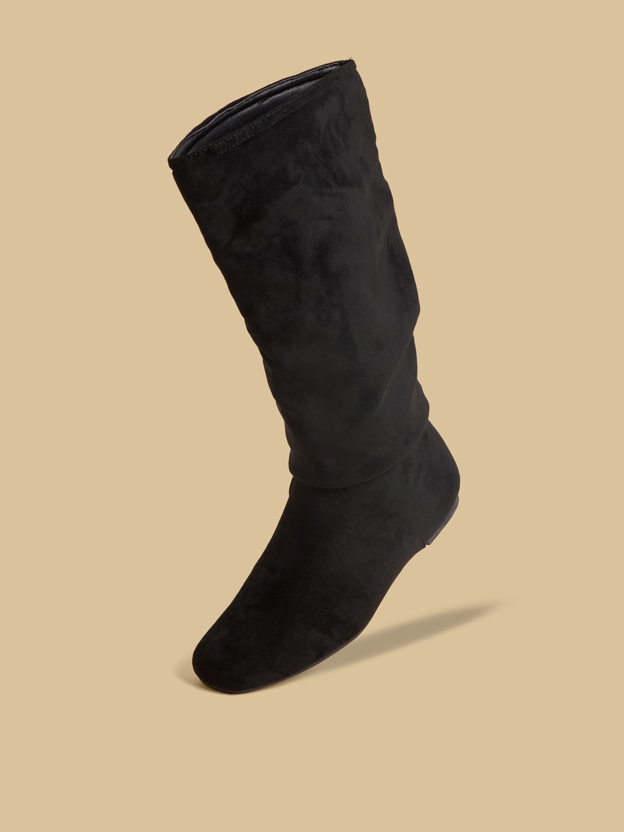 Textured Boots with Zip Closure