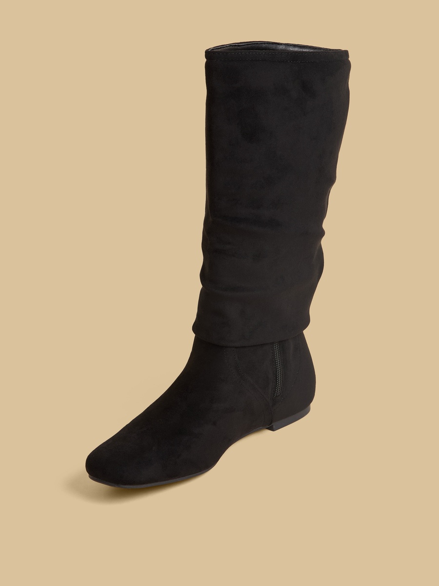 Textured Boots with Zip Closure