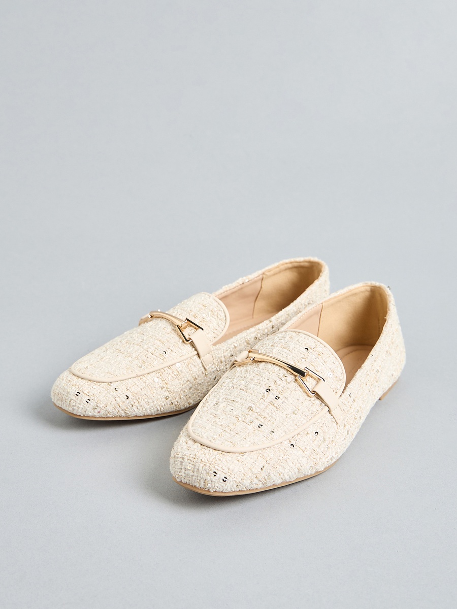 Sequin Embellished Loafers