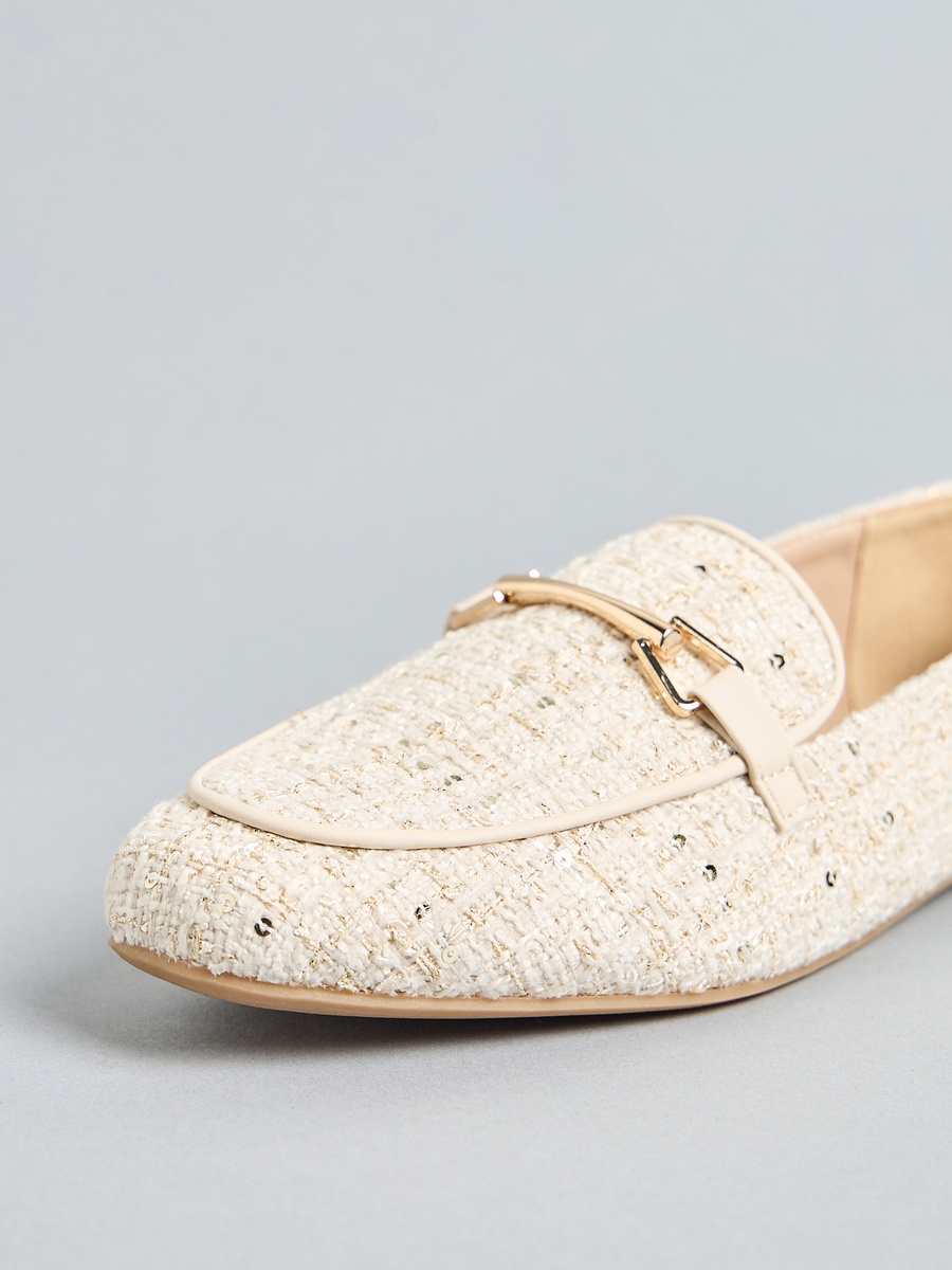 Sequin Embellished Loafers