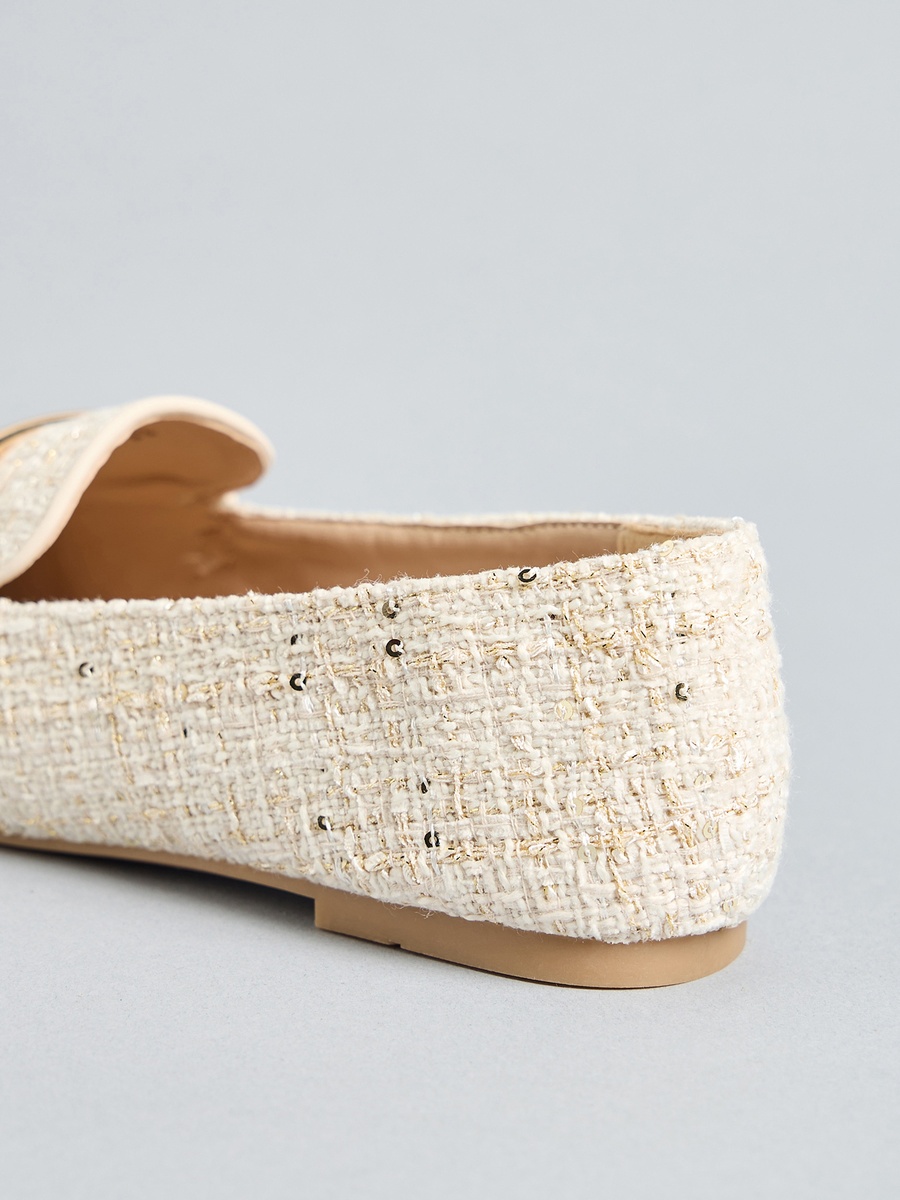 Sequin Embellished Loafers