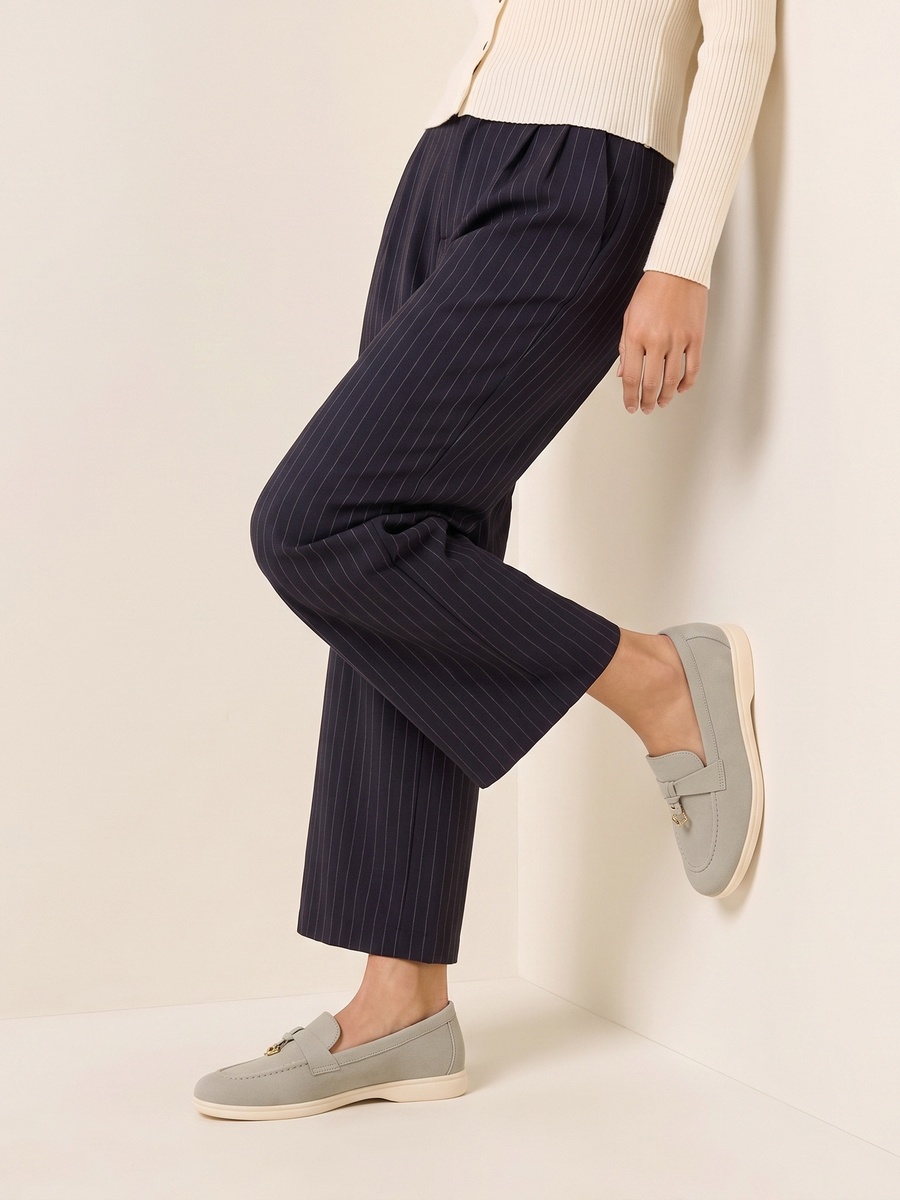 Metallic Accent Slip-On Loafers