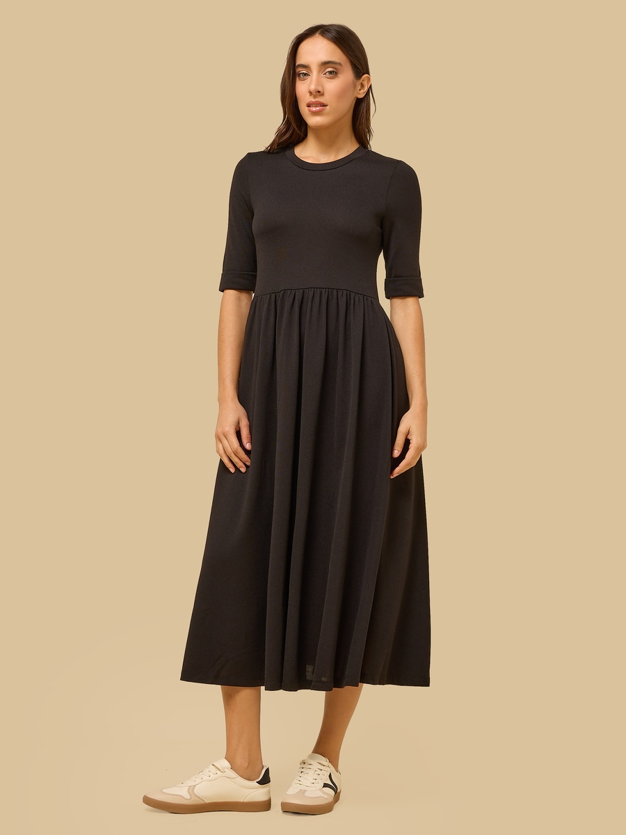 Textured Midi Dress