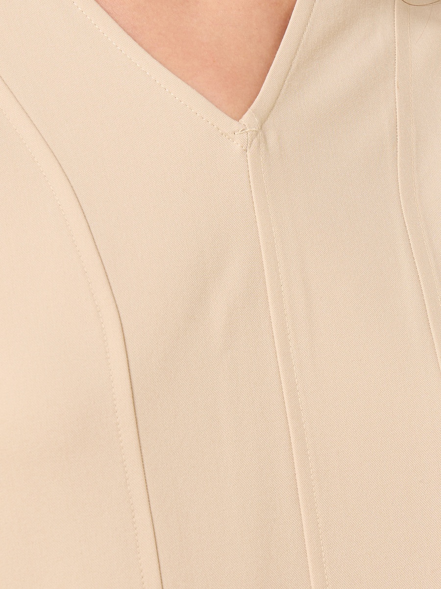 V-neck Midi Dress with Volume Sleeves
