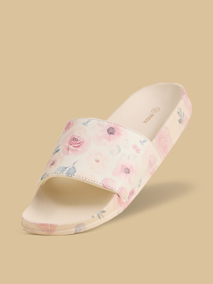 Floral Print Beach Slippers