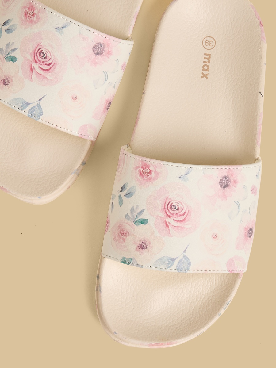 Floral Print Beach Slippers